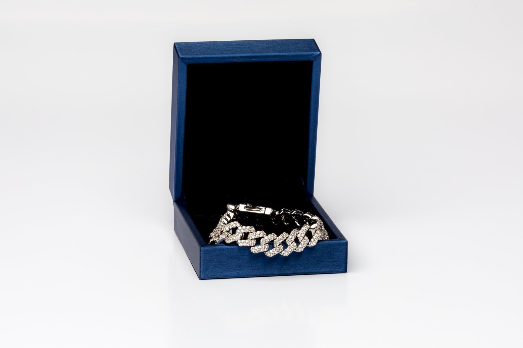 Bratara cuban 12mm Diamond White drice.ro