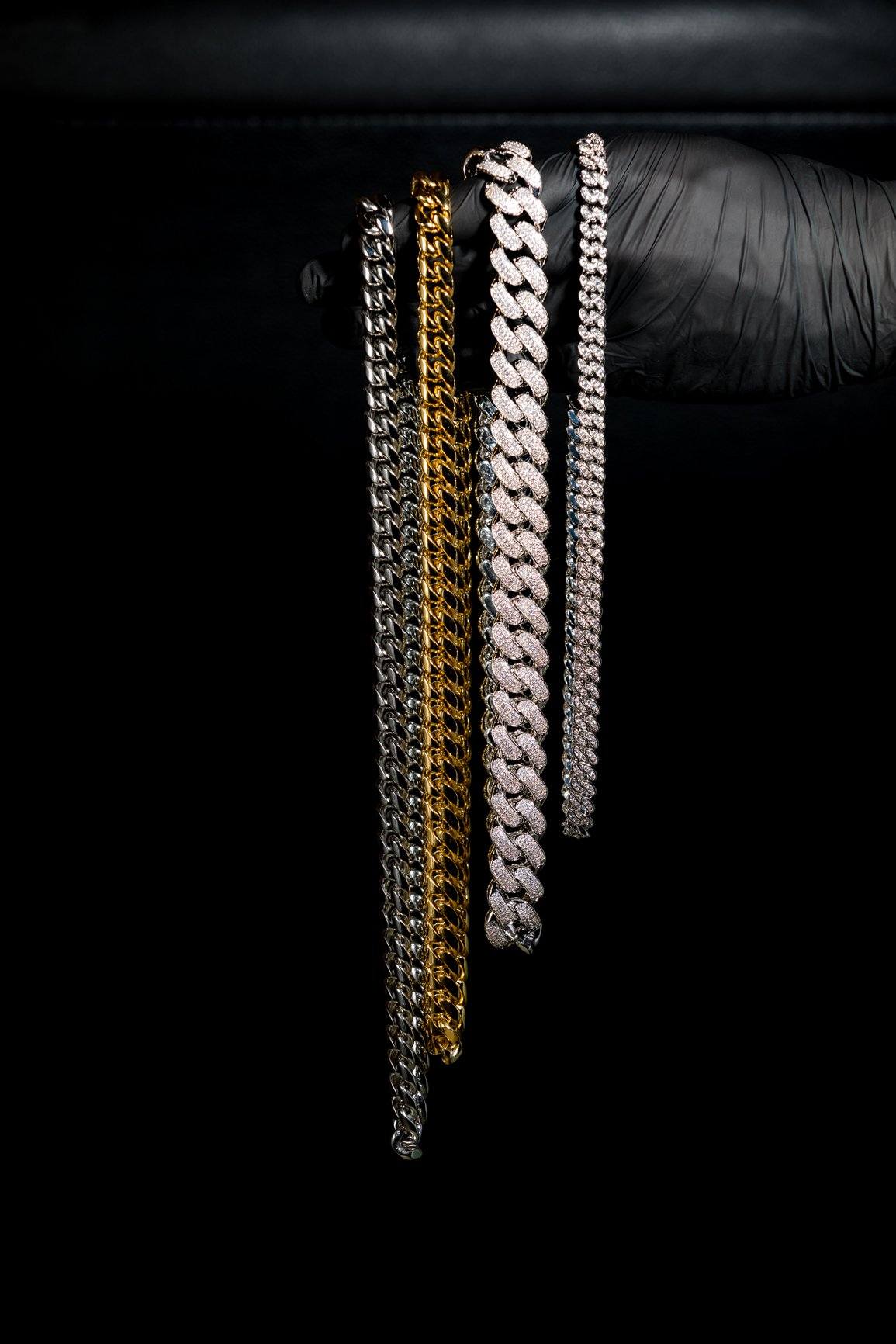 Lant cuban Diamond 18mm Premium White drice.ro 