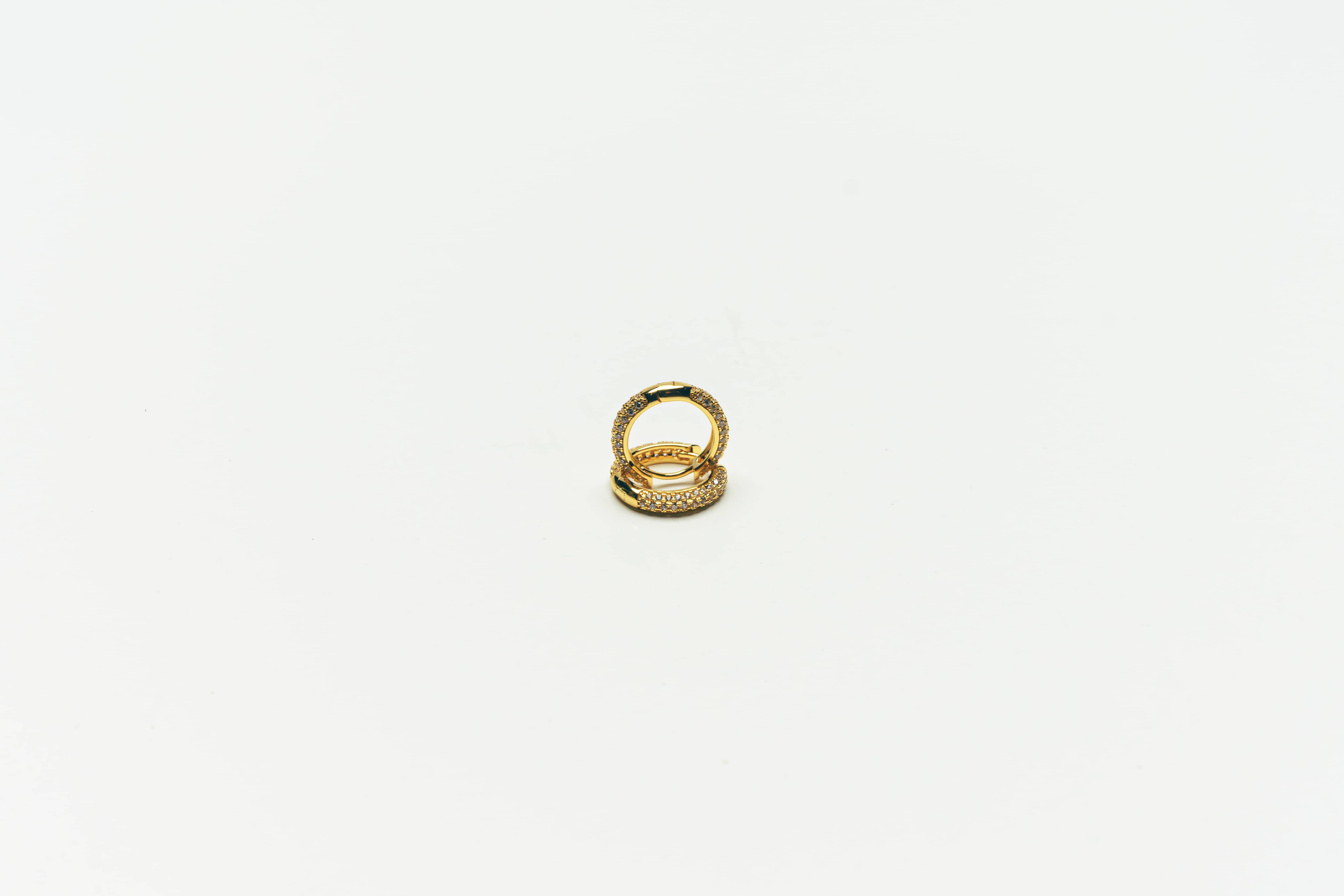 Cercei Argint 925 Round Ice Gold